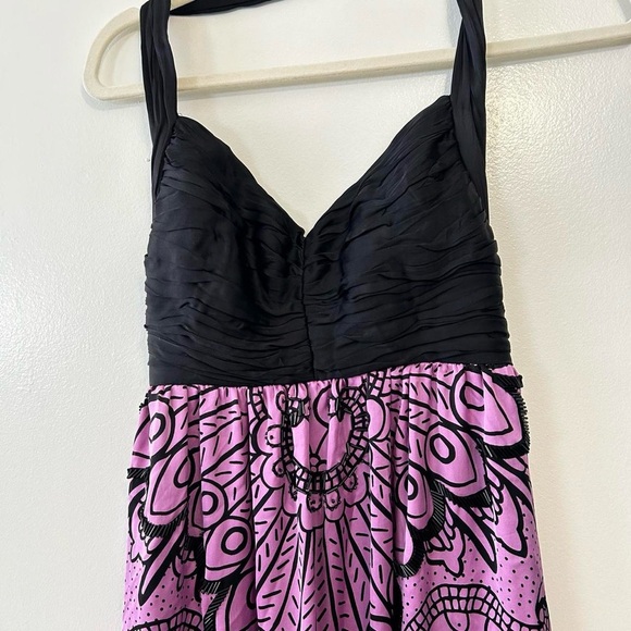 Bebe Y2K silk Black and Purple Maxi Dress - Picture 2 of 8